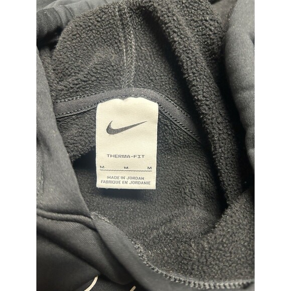 Nike Therma-Fit Pullover Hoodie Black Logo Graphic Men’s Medium - Picture 8 of 9